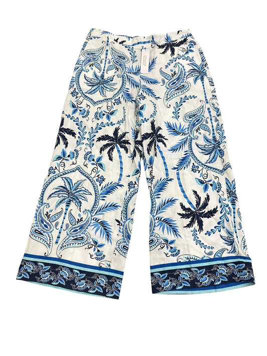 Pants Wide Leg By Chicos In Blue & White, Size:S