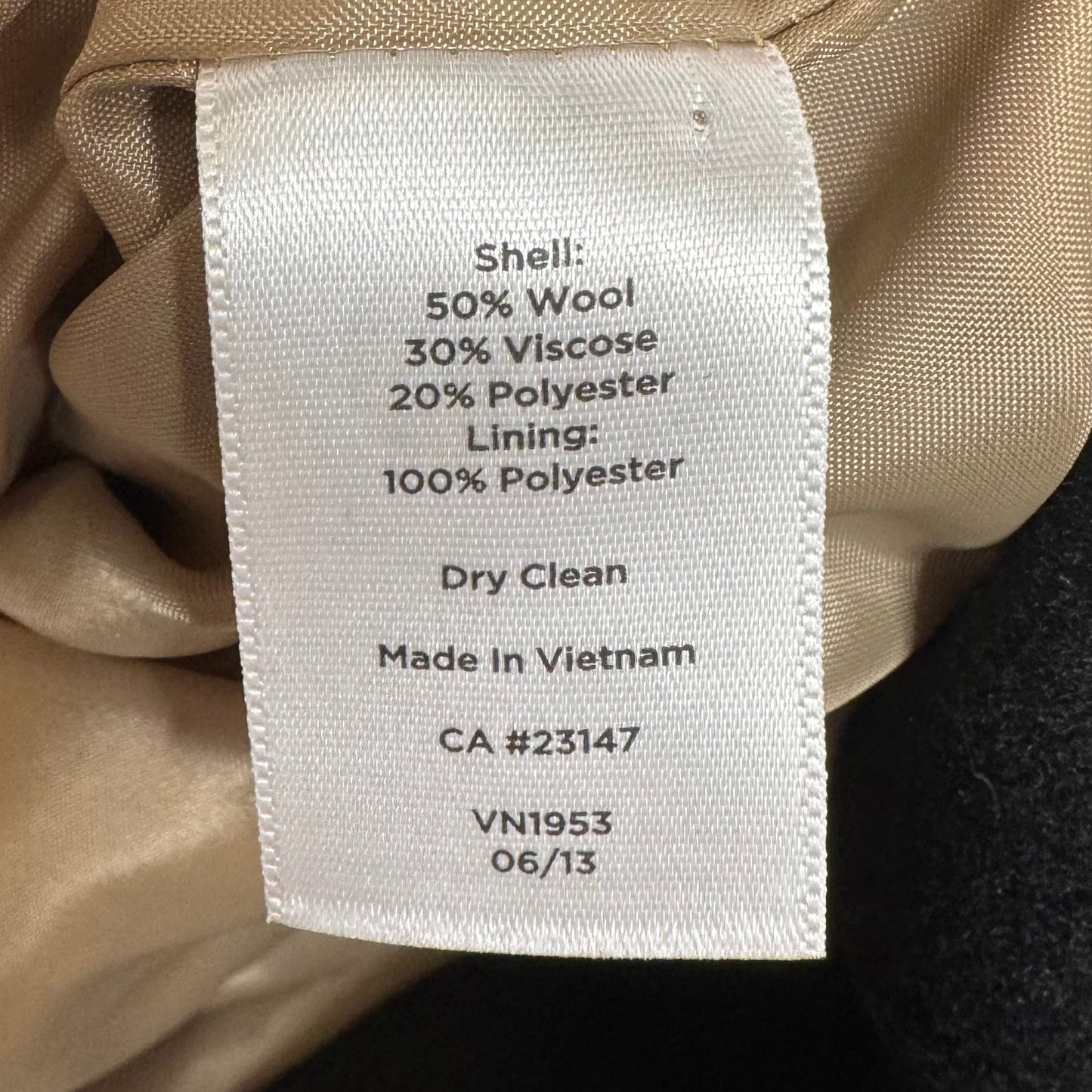 Coat Wool Blend By Talbots In Black & Tan, Size: 12p
