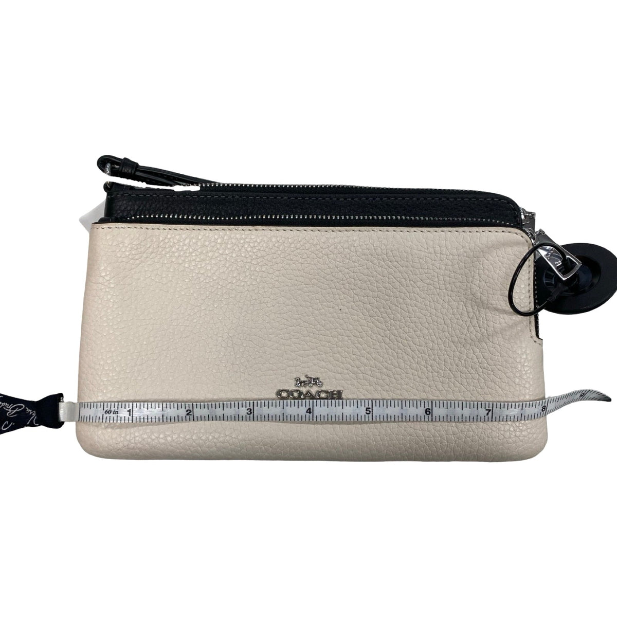 Wristlet Designer By Coach In Black & White, Size:Medium