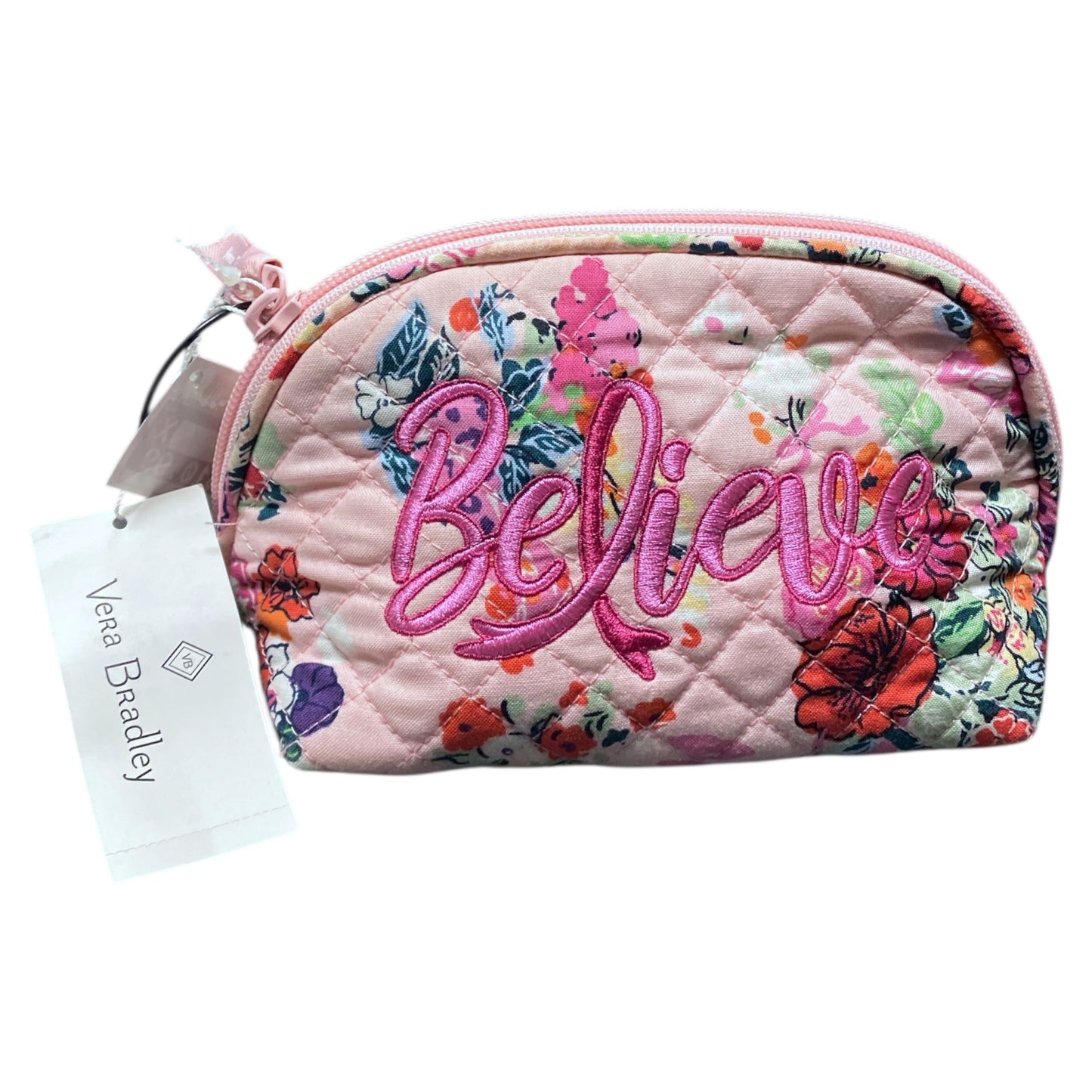 Makeup Bag By Vera Bradley In Pink, Size:Medium
