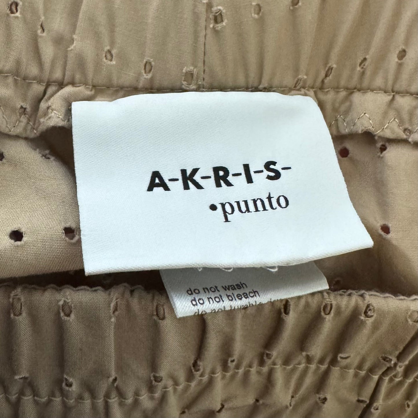 Farell Wide Cuff Crop Pants By Akris In Tan, Size: 6