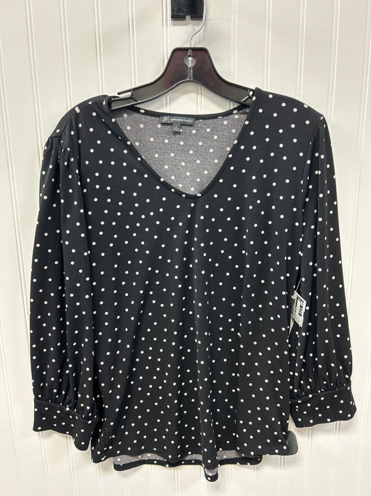 Top Ls By Adrianna Papell In Black, Size:L