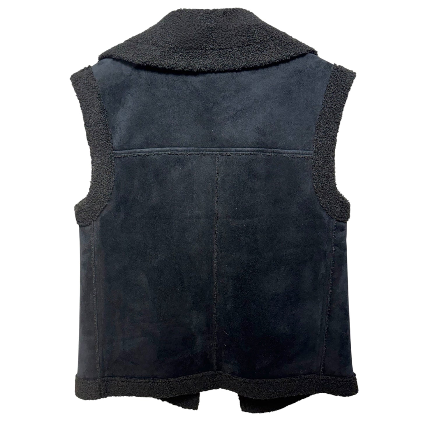 Loredo Vegan Leather & Shearling Vest By Brochu Walker In Black, Size: XS