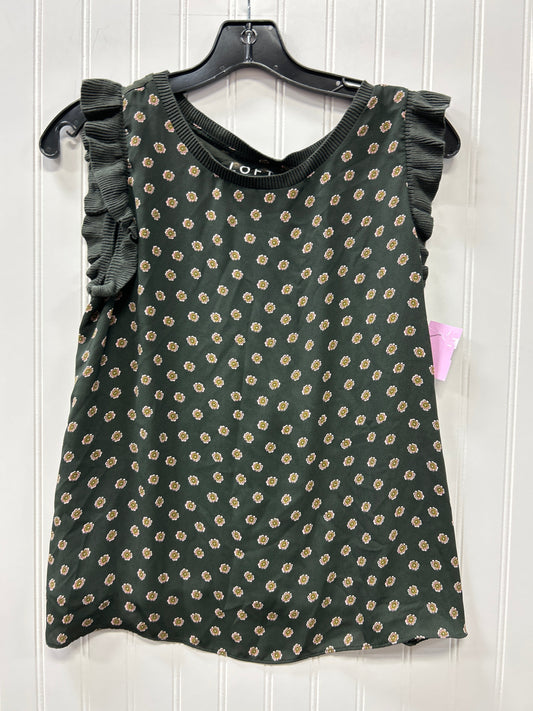 Top Sleeveless By Loft In Green, Size:M