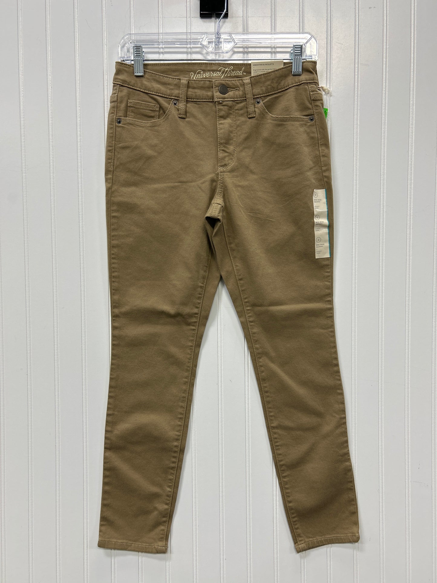 Jeans Skinny By Universal Thread In Taupe, Size:2