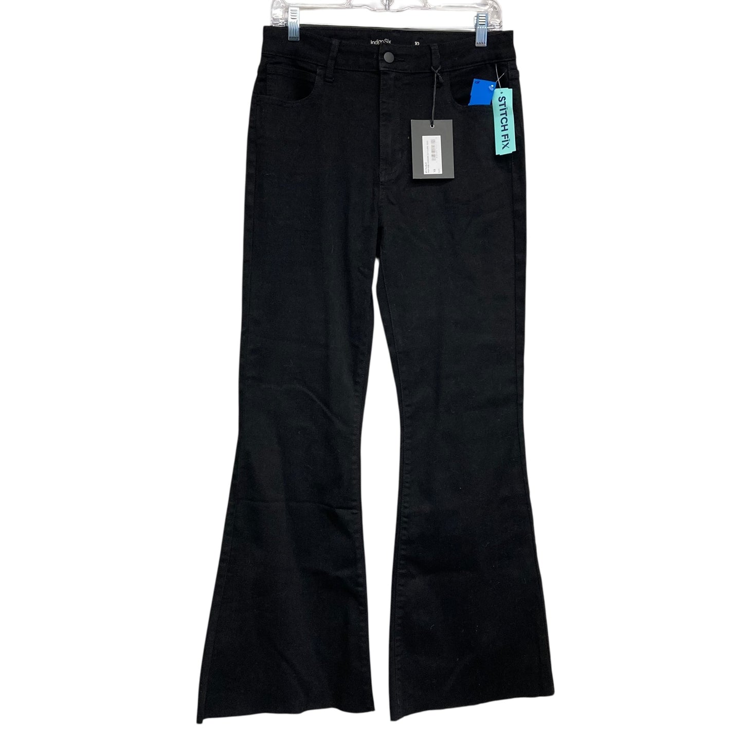 Jeans Wide Leg By Indigo Six In Black, Size:10