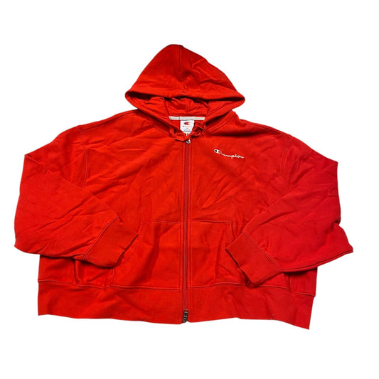 Athletic Sweatshirt Hoodie By Champion In Red, Size:2X