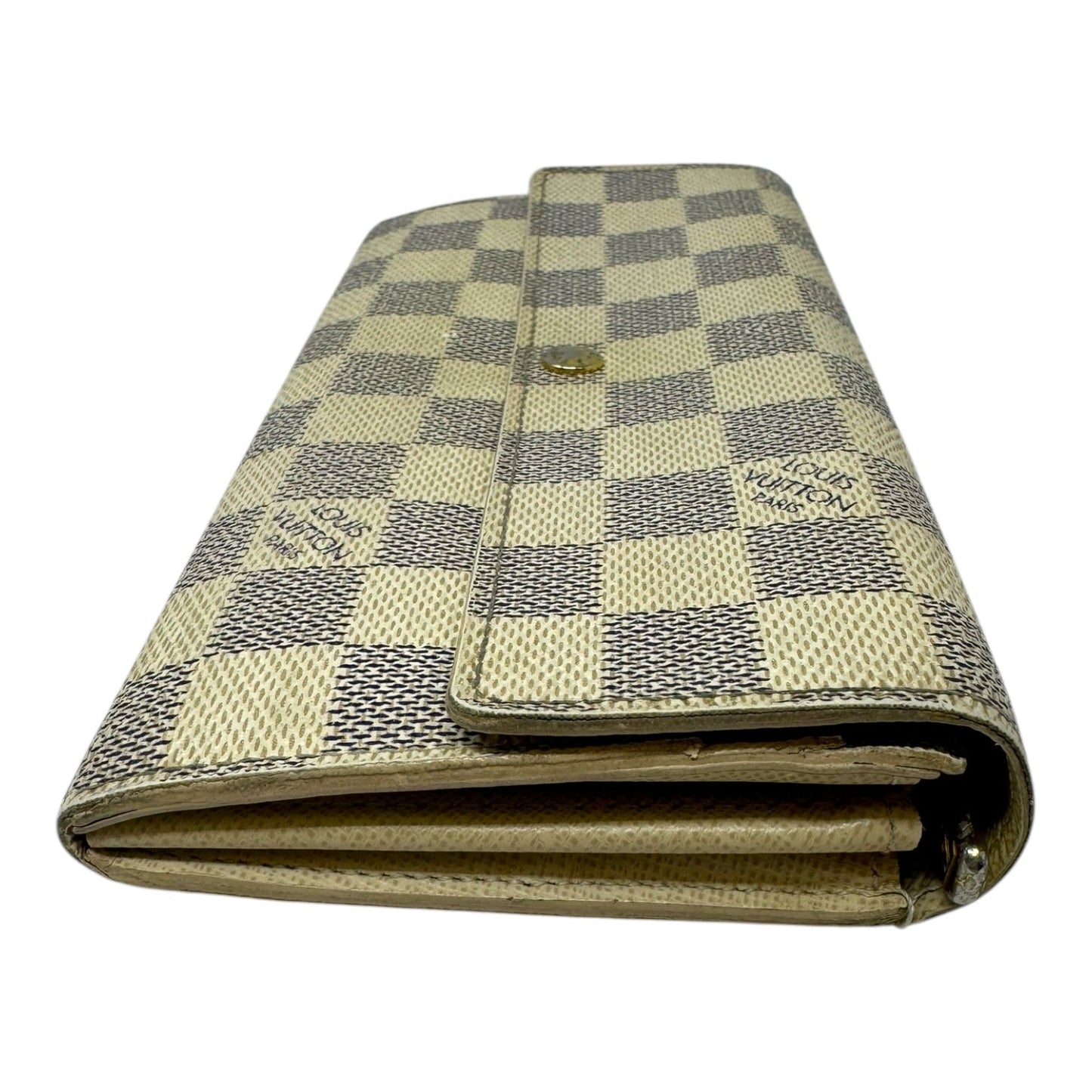 Damier Azur Sarah Wallet Luxury Designer By Louis Vuitton, Size: Large