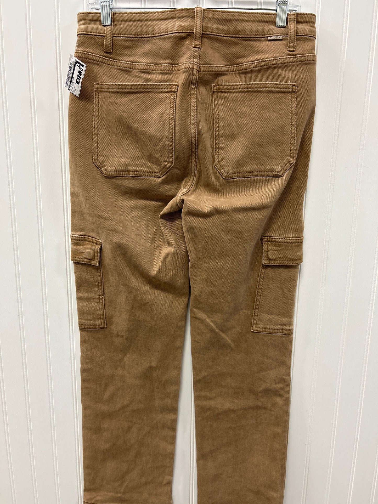Jeans Straight By Risen In Brown Denim, Size:8