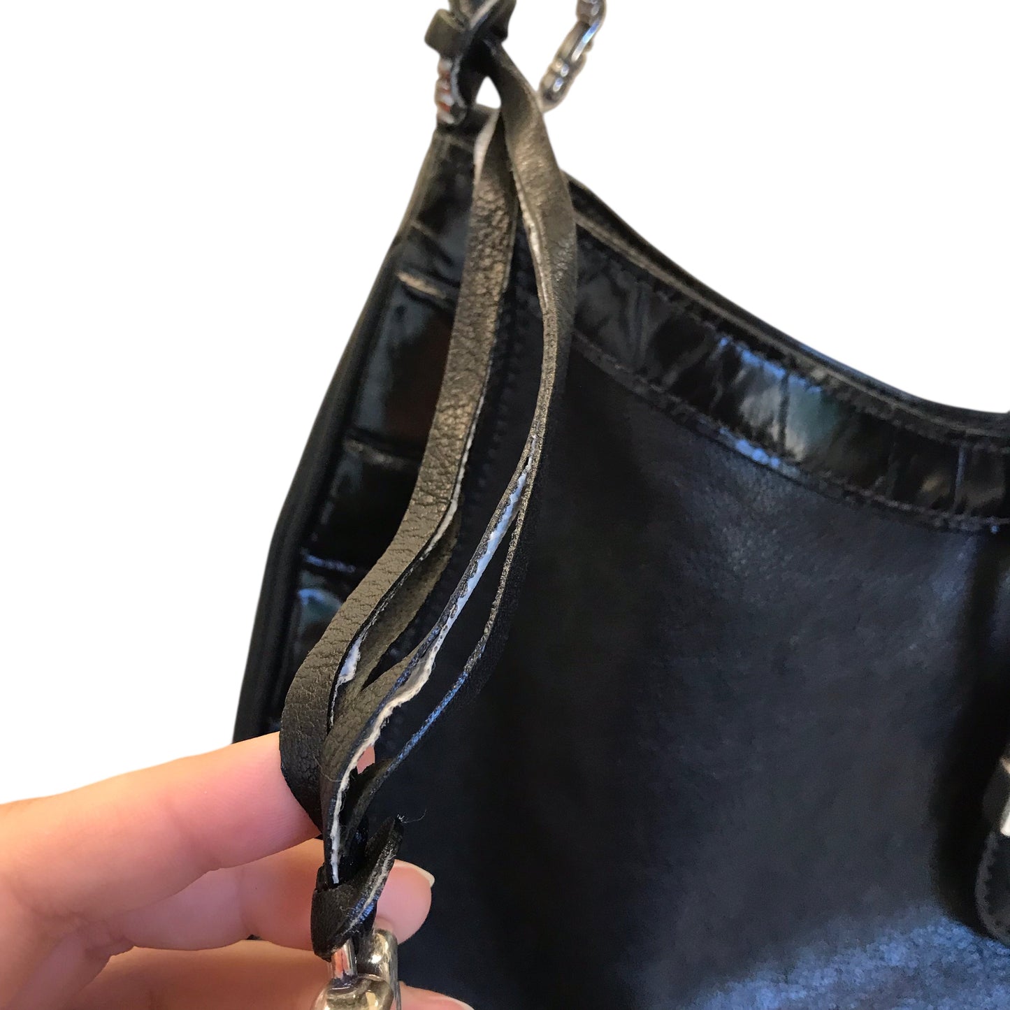 Handbag Leather By Brighton In Black, Size:Medium