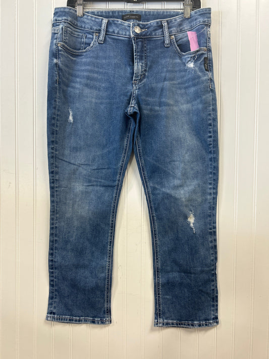 Jeans Wide Leg By Silver In Blue Denim, Size:8