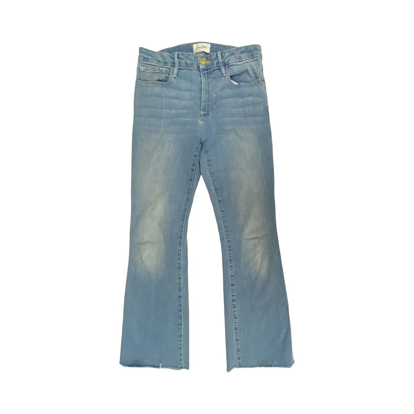 Jeans Boot Cut By Frame In Blue Denim, Size:4