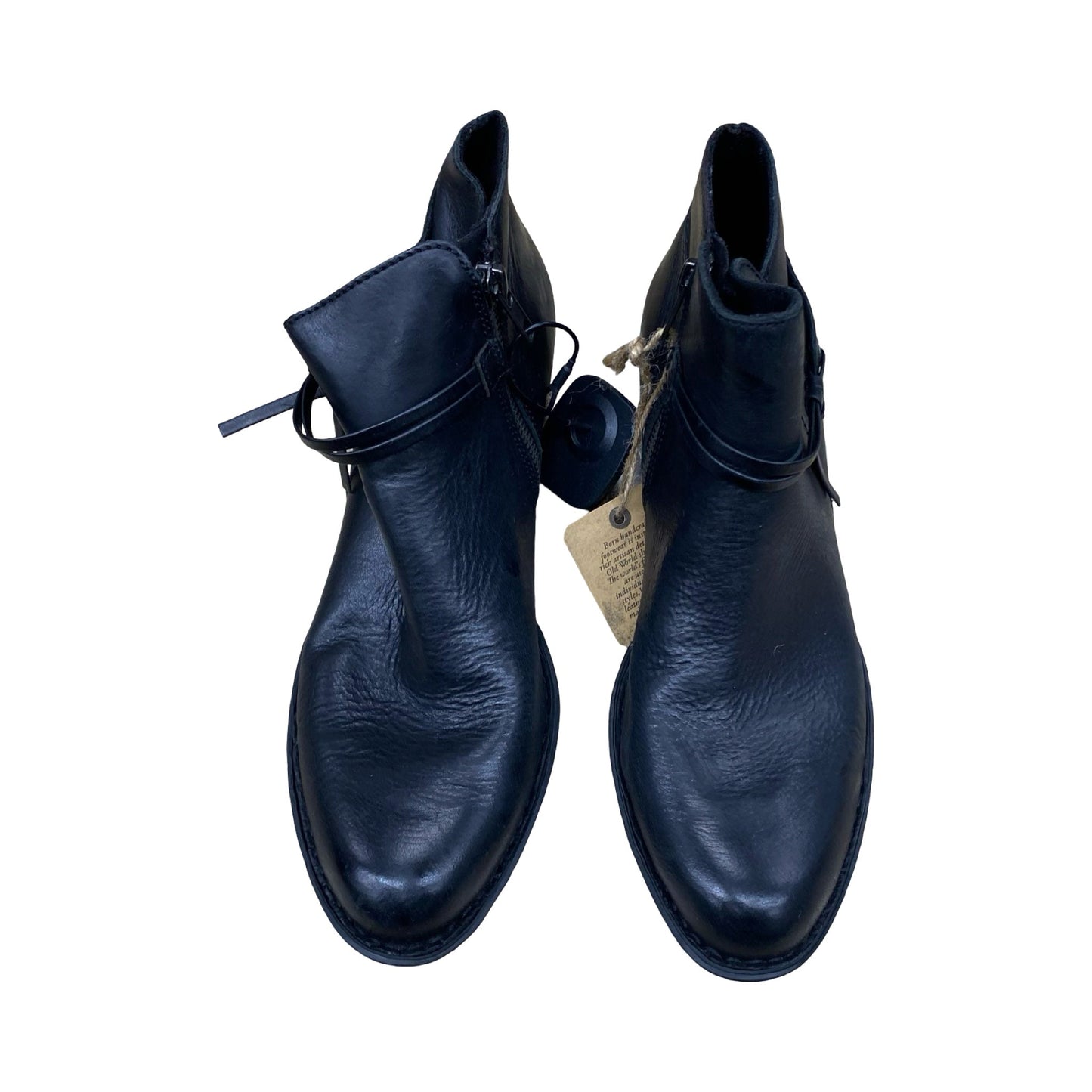 Boots Ankle Heels By Born In Black, Size:7.5