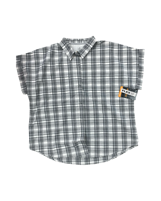 Top Ss By Clothes Mentor In Grey & White, Size:Xl