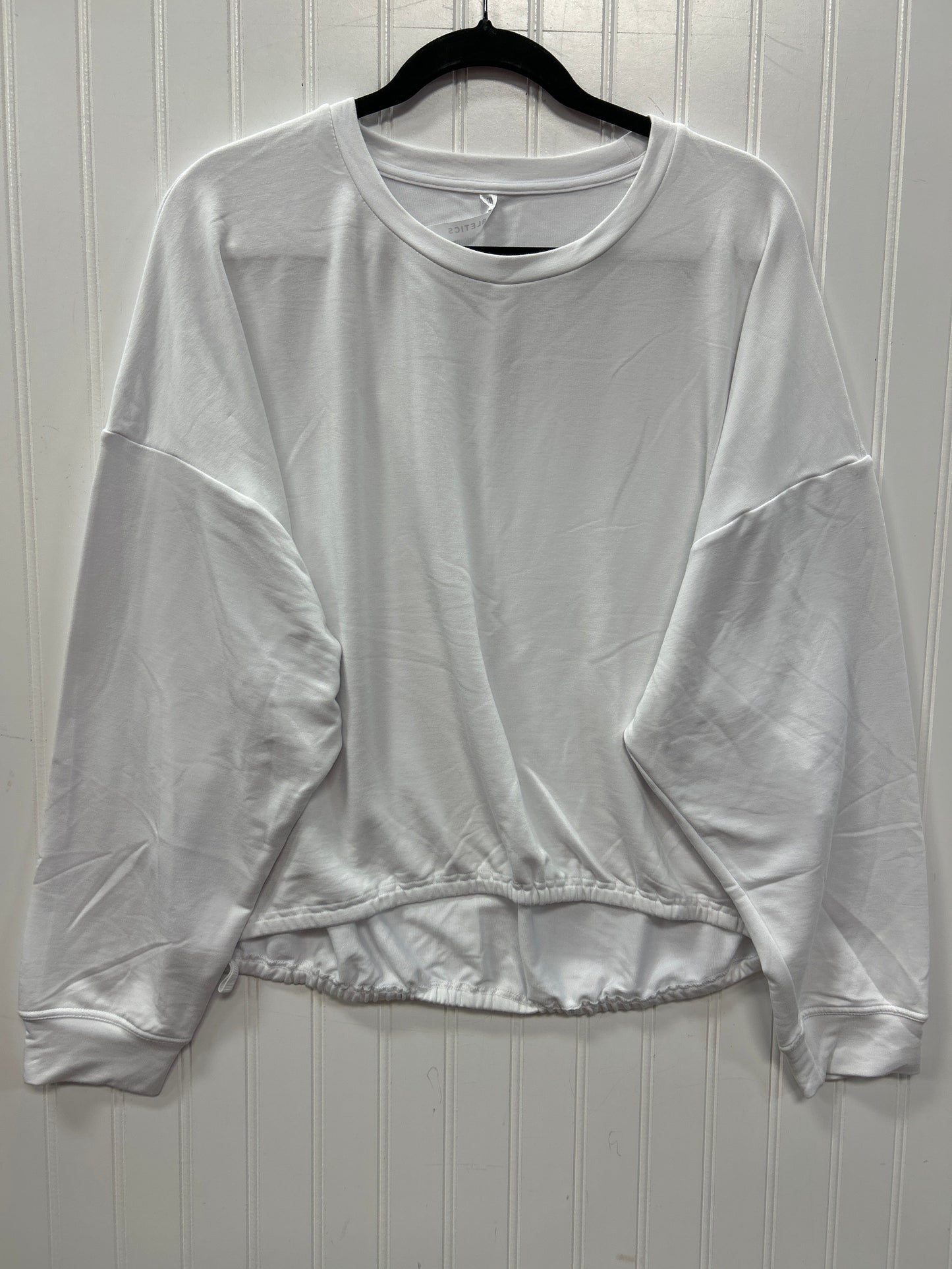 Athletic Top Ls Crewneck By Fabletics In White, Size:1X