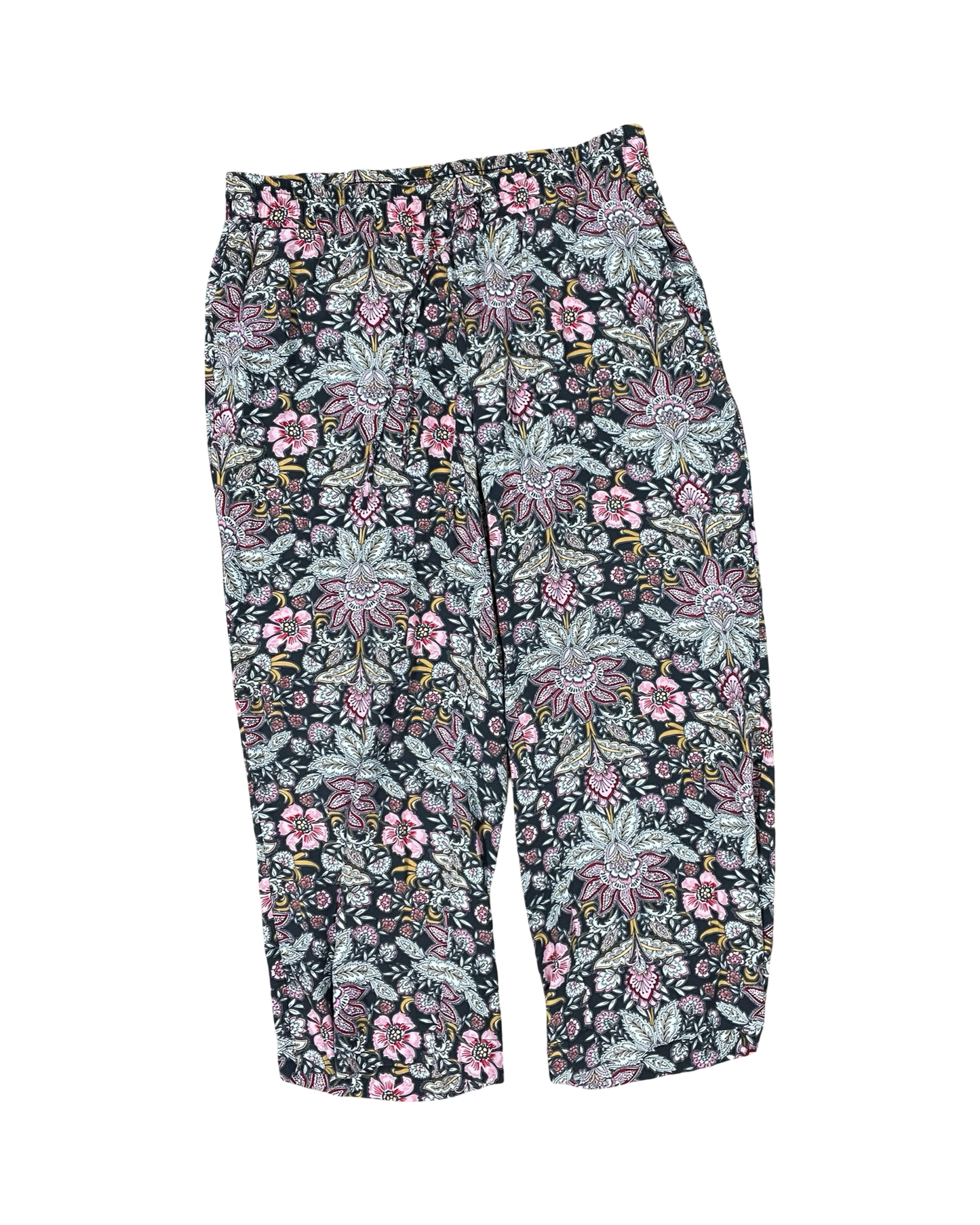 Pants Cropped By Loft In Grey, Size:M