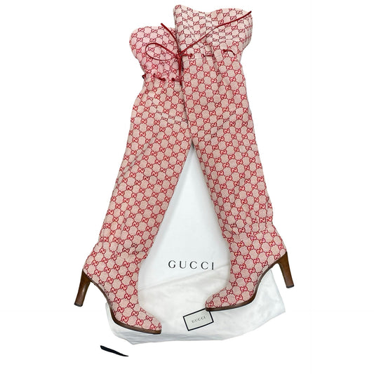 Boots Luxury Designer By Gucci In Multi, Size:8 (eu38)