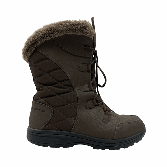 Boots Snow By Columbia In Brown, Size:10