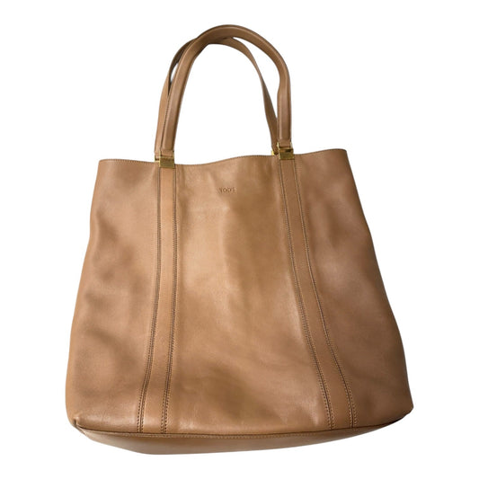 Tote Luxury Designer By Tods In Brown, Size:Large