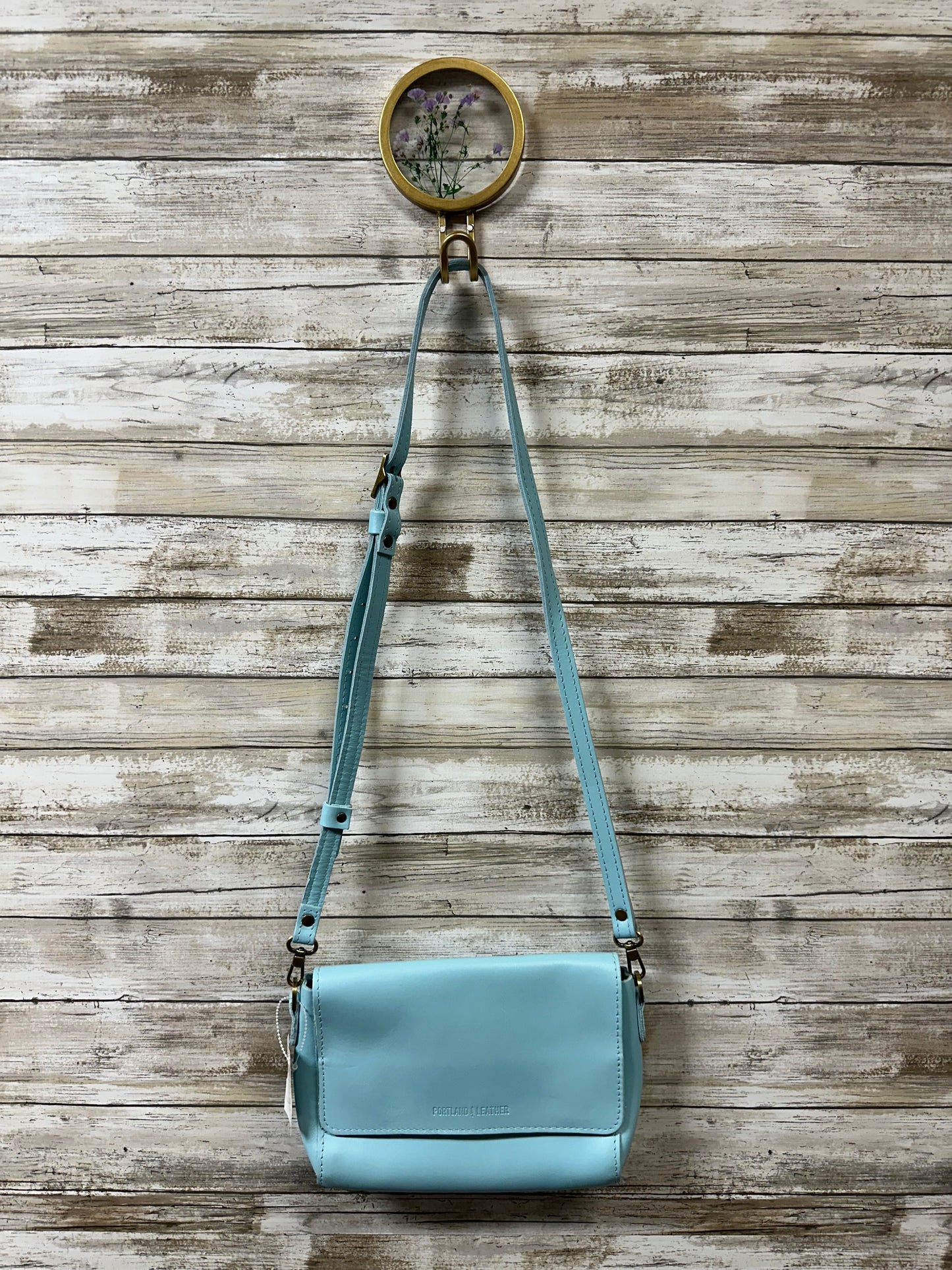 Crossbody Leather By Cma In Blue, Size:Medium