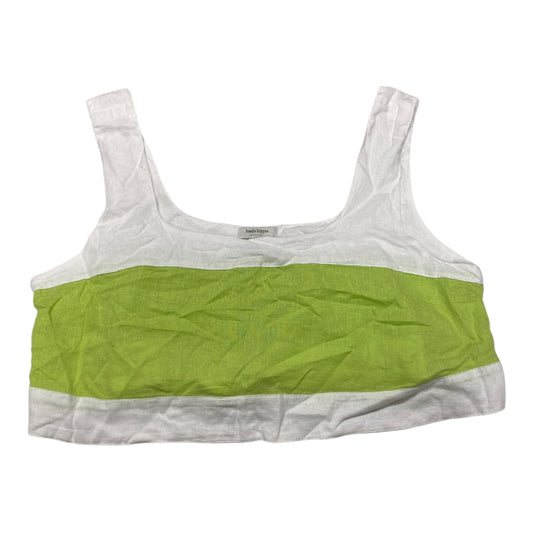 Top Sleeveless By Haute Hippie In Green & White, Size:Xl