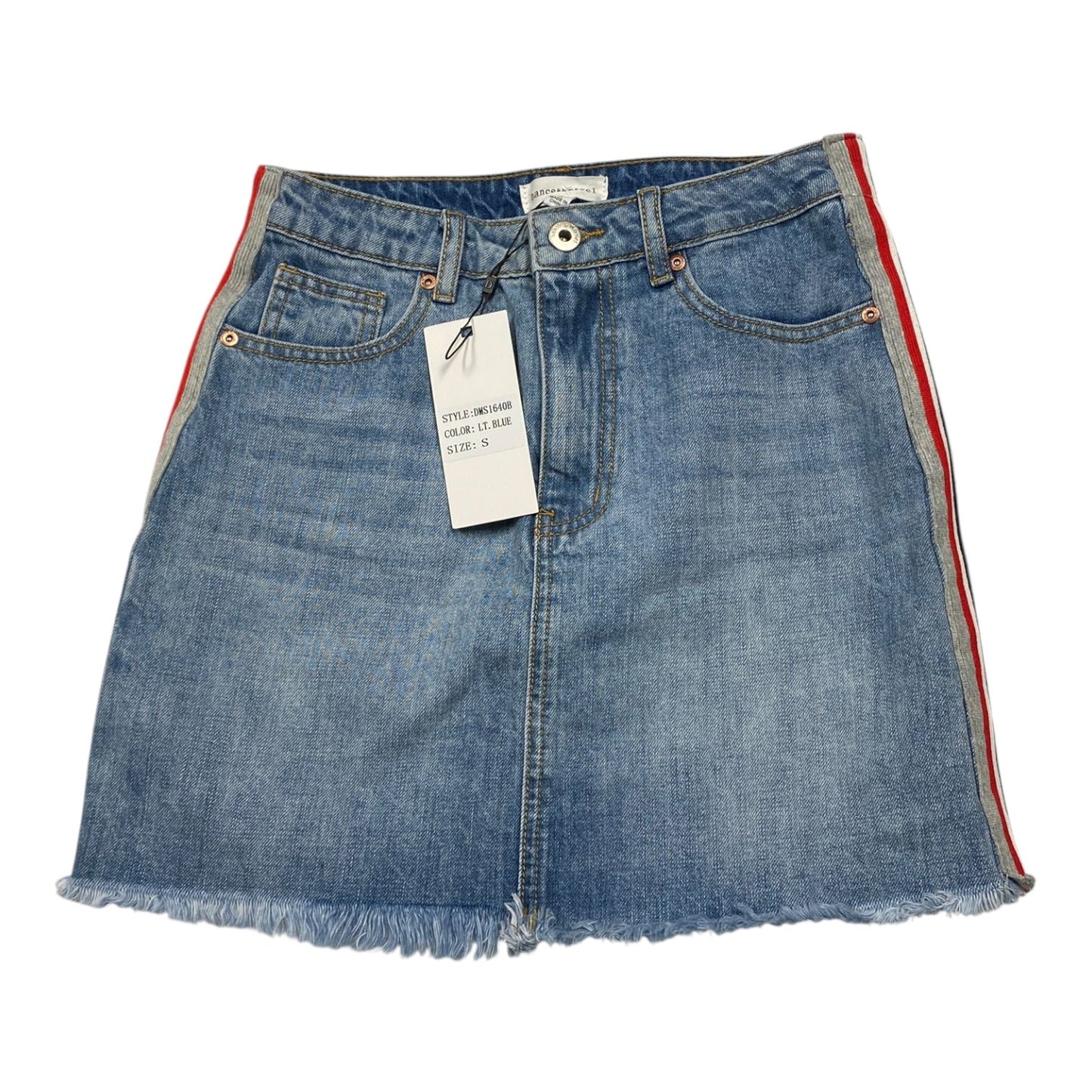 Skirt Mini & Short By Cmc In Blue Denim, Size:S