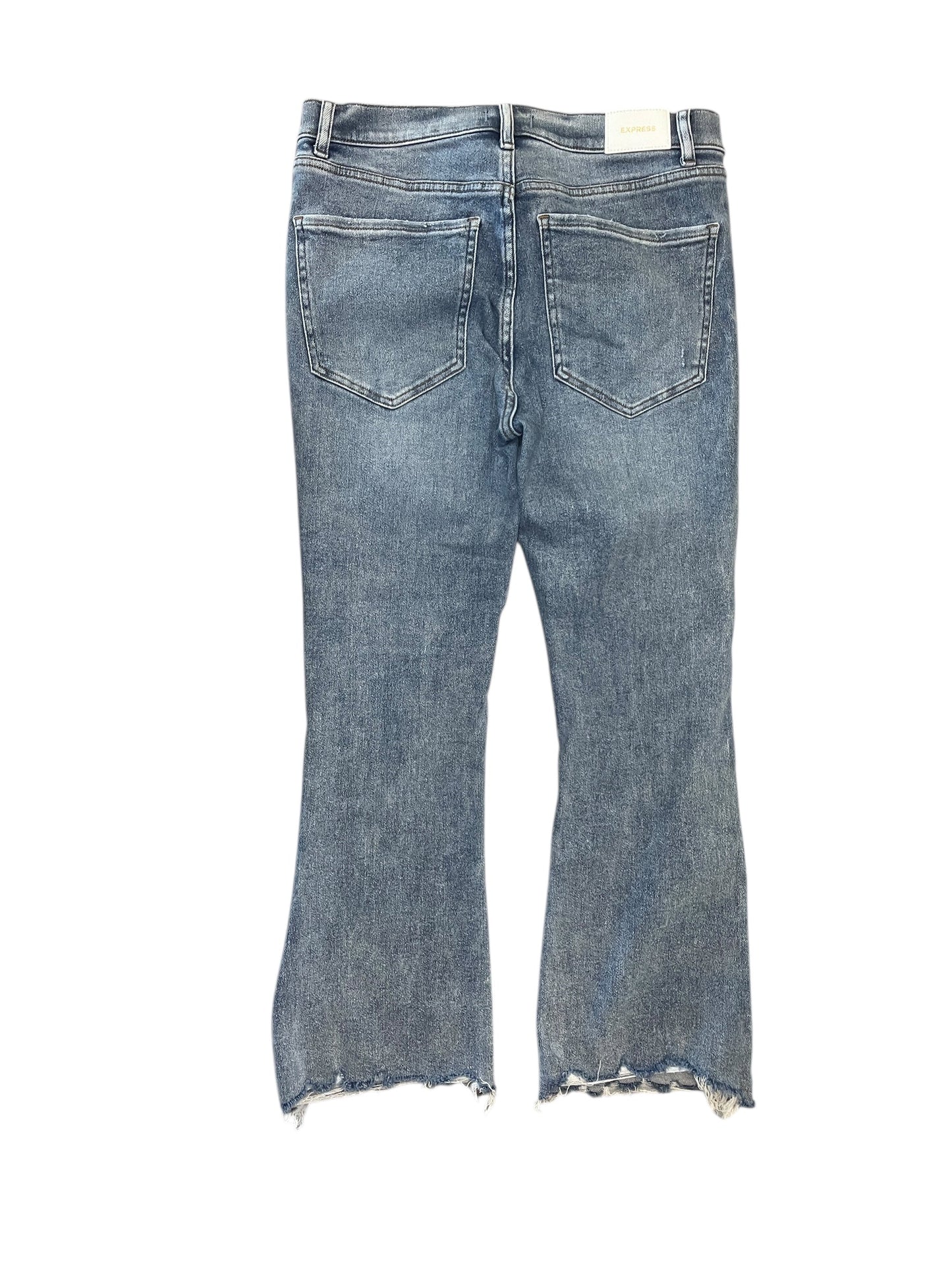Jeans Cropped By Express In Blue Denim, Size:10