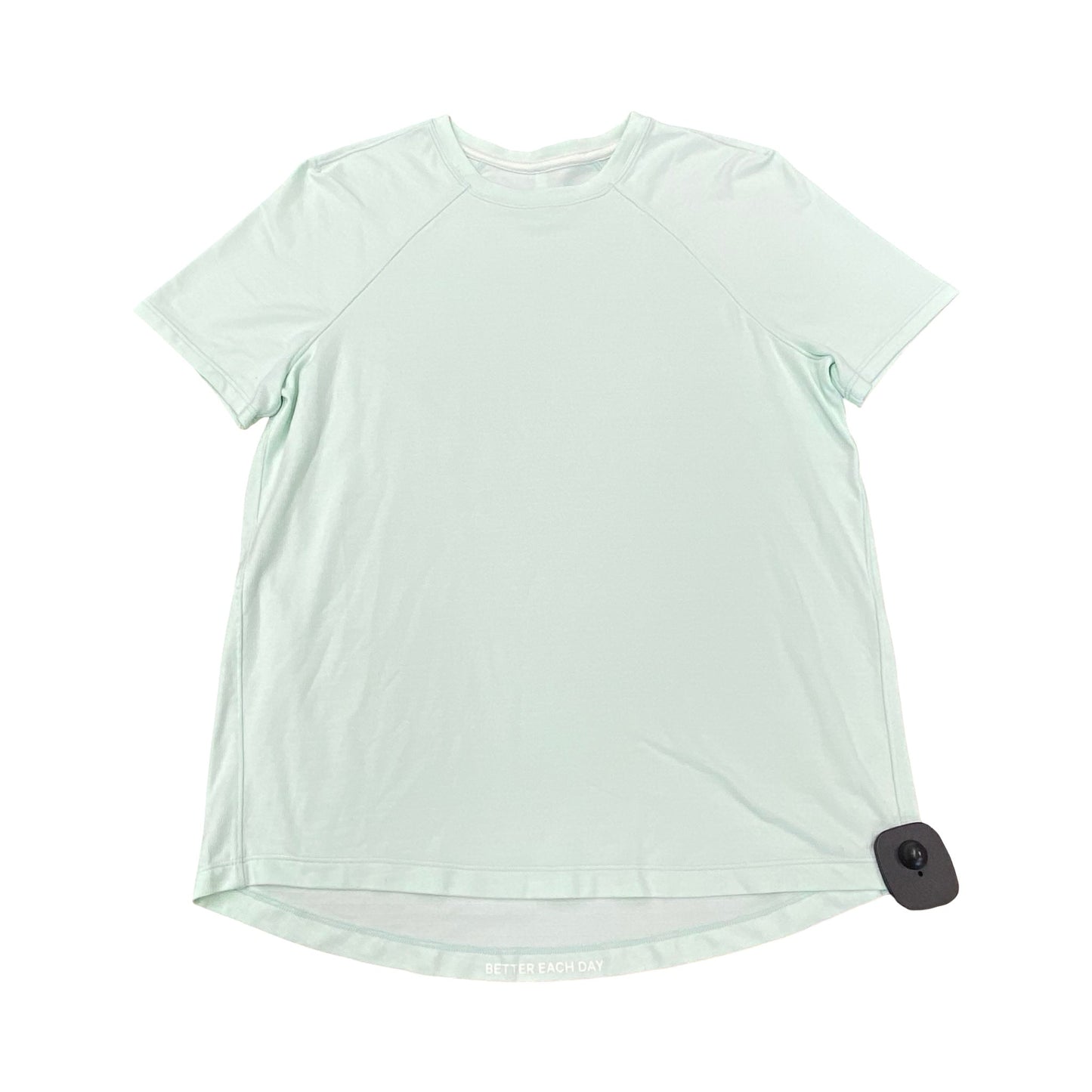 Athletic Top Ss By Lululemon In Teal, Size:M