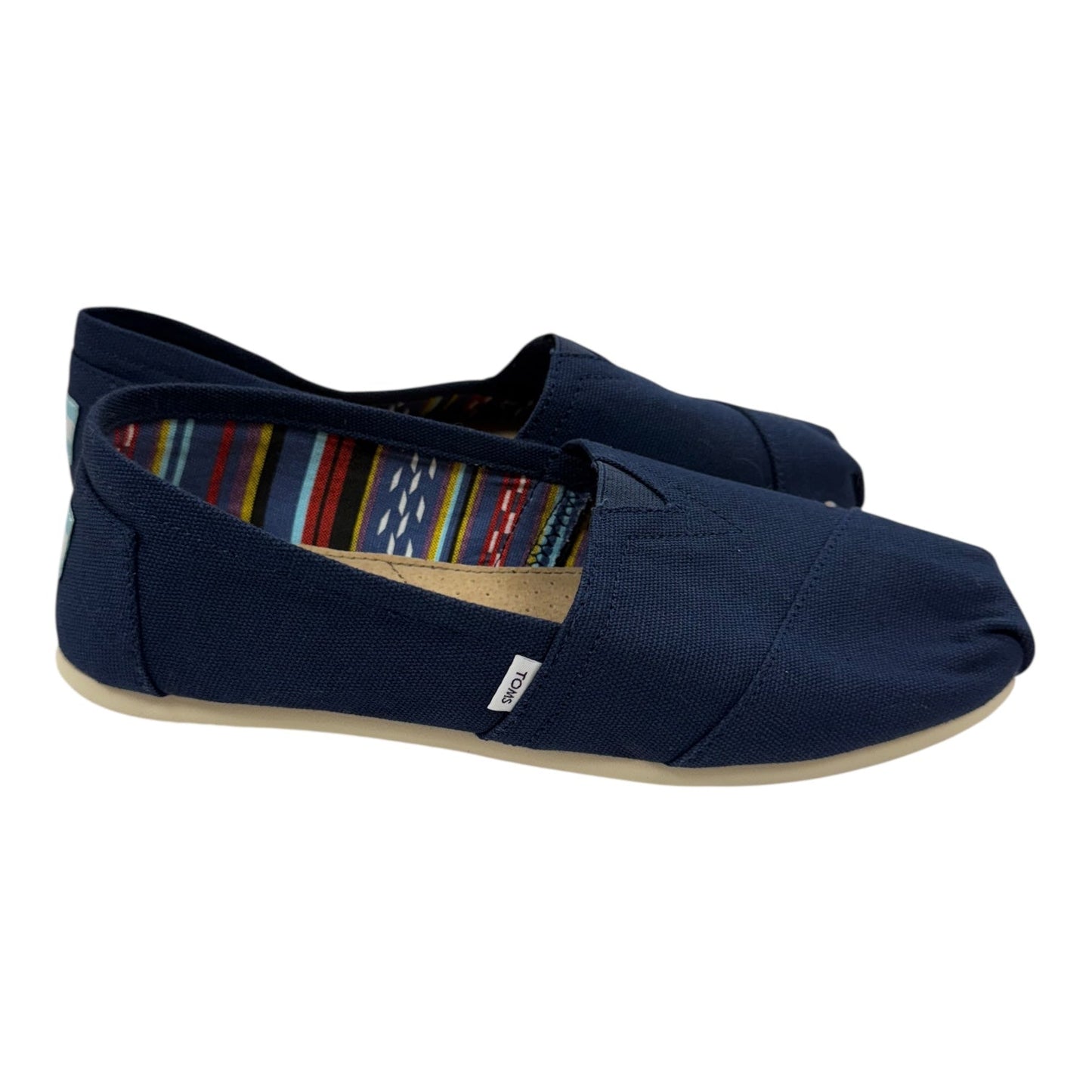Shoes Flats By Toms In Navy, Size:8