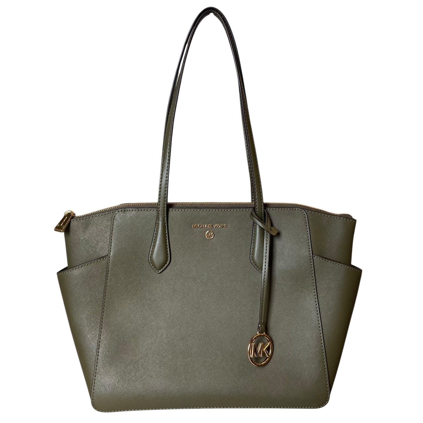 Handbag Designer By Michael Kors In Green, Size:Medium
