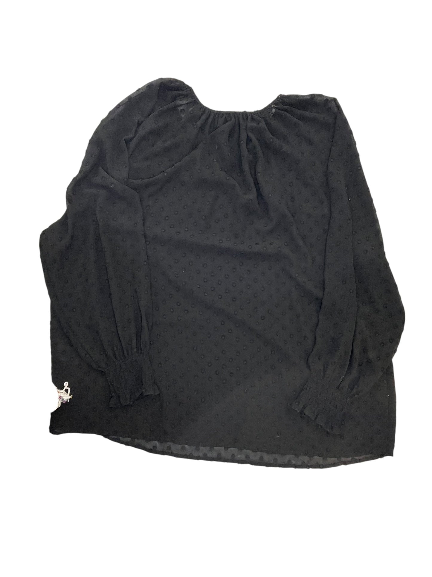 Blouse Ls By Chicos In Black, Size:2X