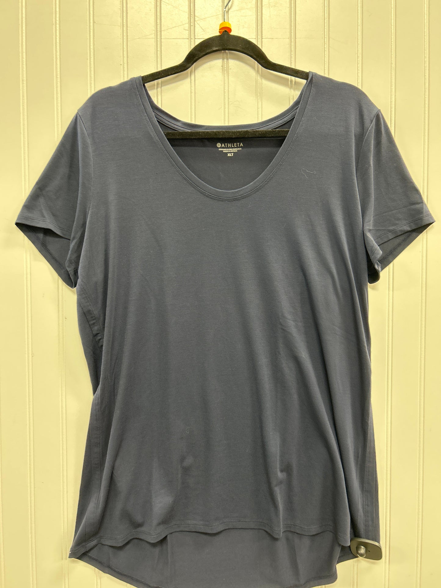 Athletic Top Ss By Athleta In Navy, Size:Xl