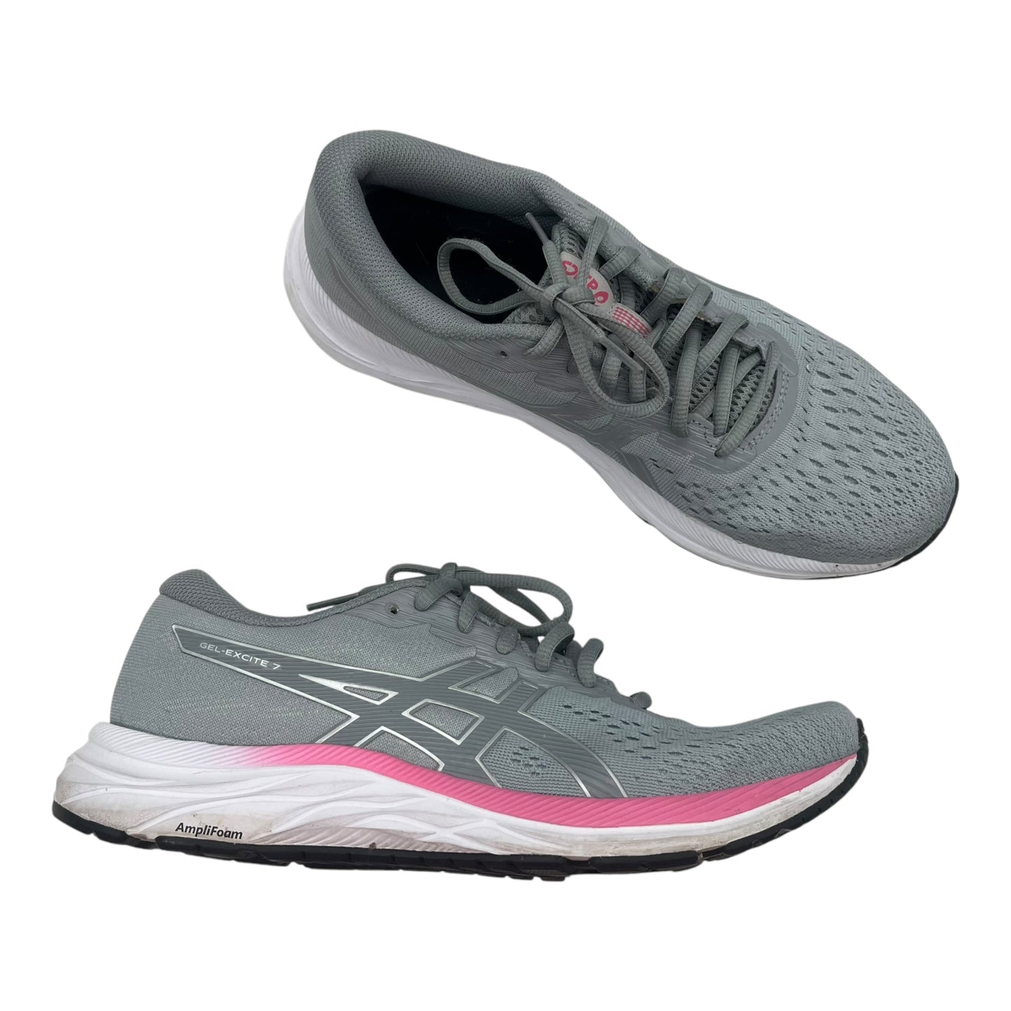 Shoes Athletic By Asics In Grey & Pink, Size:9