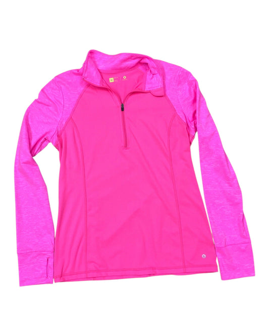 Athletic Top Ls Collar By Xersion In Pink, Size:M
