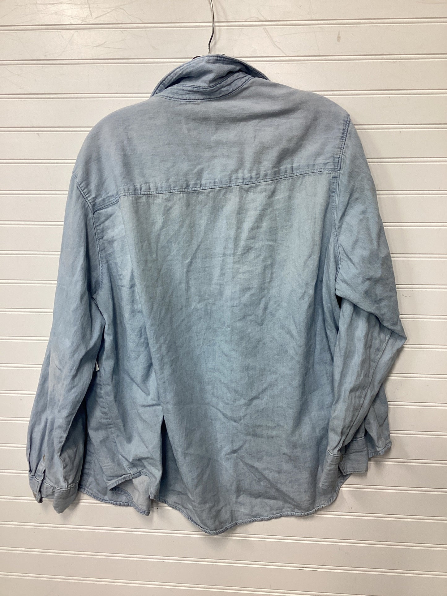 Blouse Ls By Universal Thread In Blue, Size:Xxl