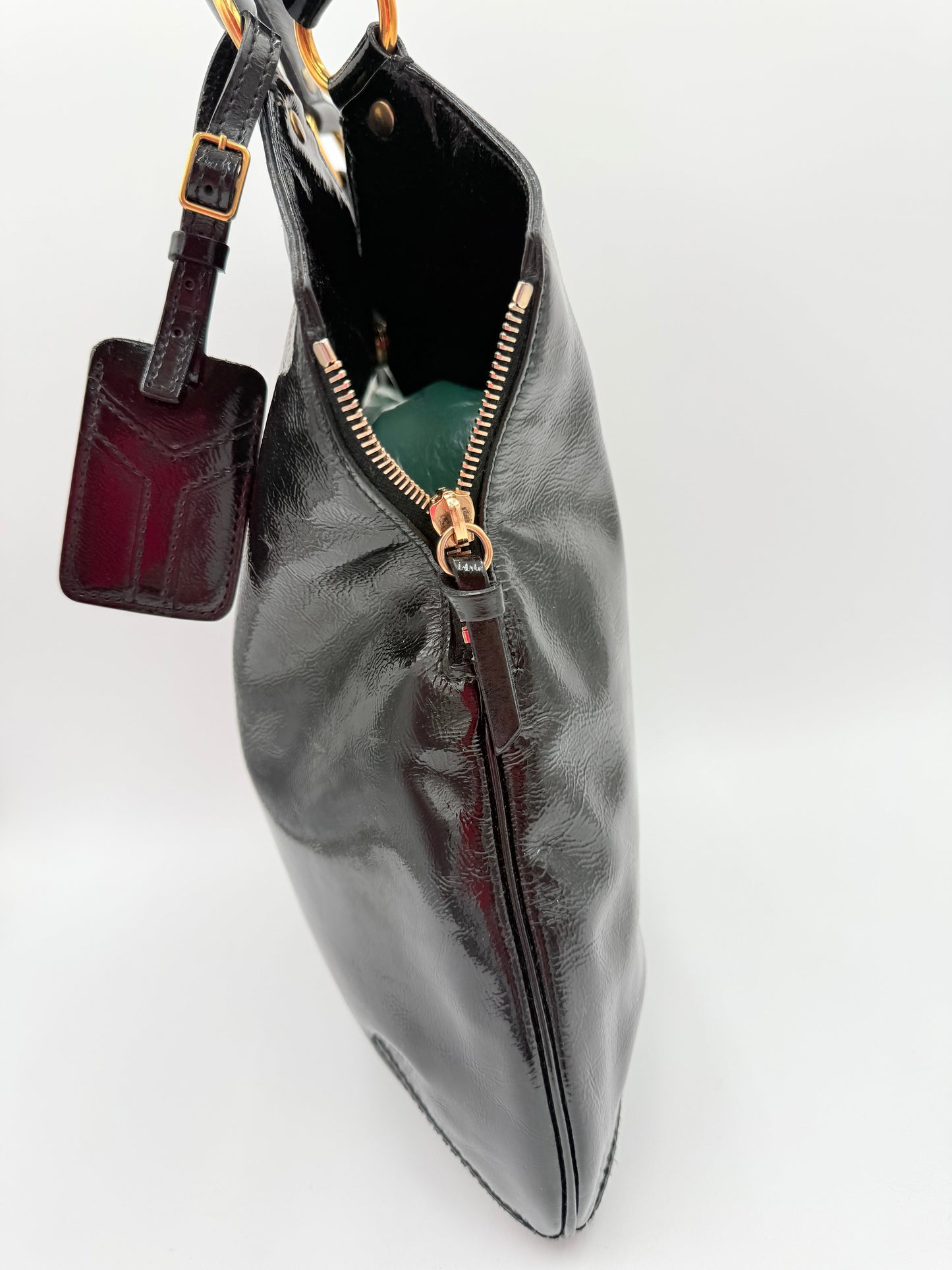 Handbag Luxury Designer By Yves Saint Laurent In Black, Size:Medium