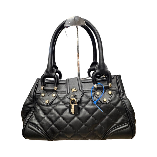 Handbag Luxury Designer By Burberry In Black, Size:Medium 14”Lx7.5”Hx6.5”W)