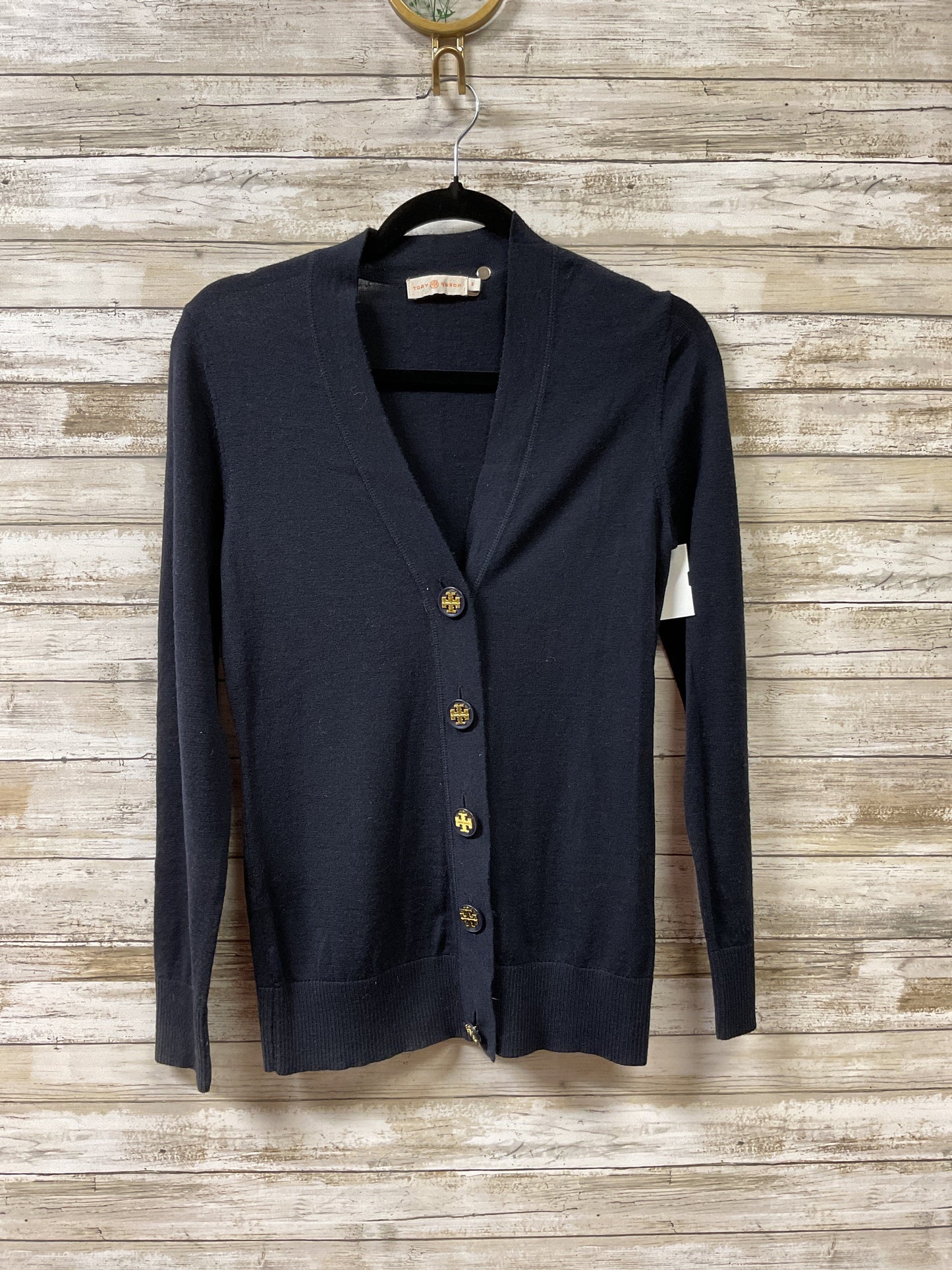 Cardigan Designer By Tory Burch In Navy, Size:S