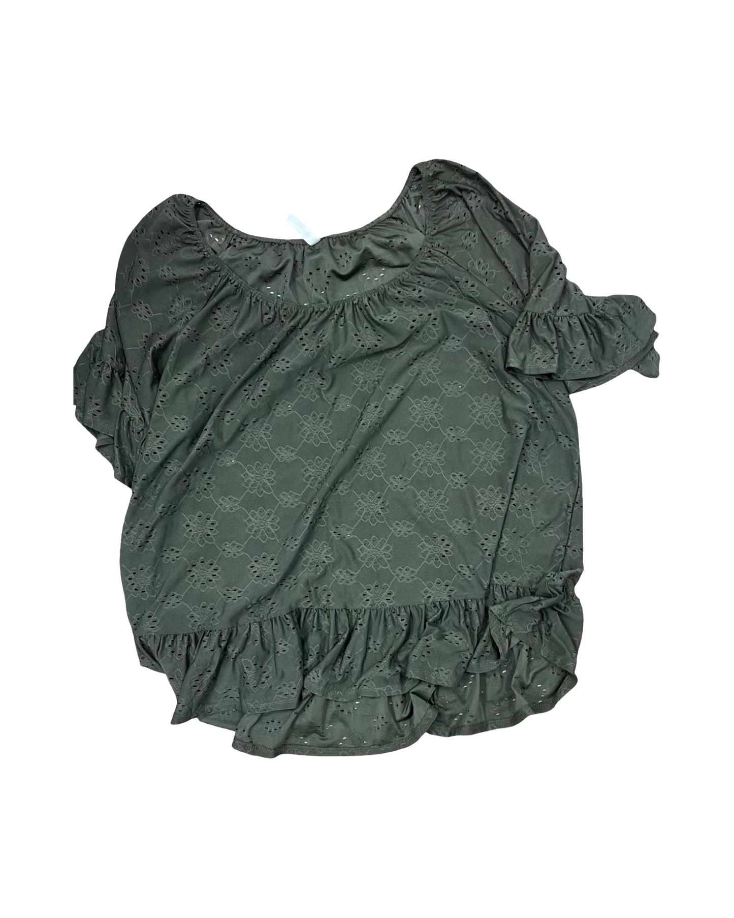 Top Ss By Clothes Mentor In Green, Size:3X