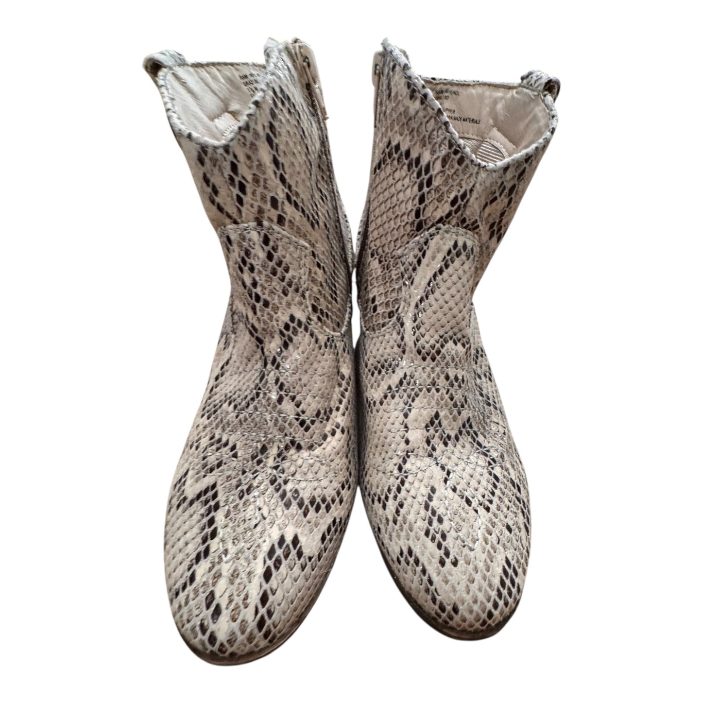 Boots Ankle Heels By Rampage In Snakeskin Print, Size:7.5