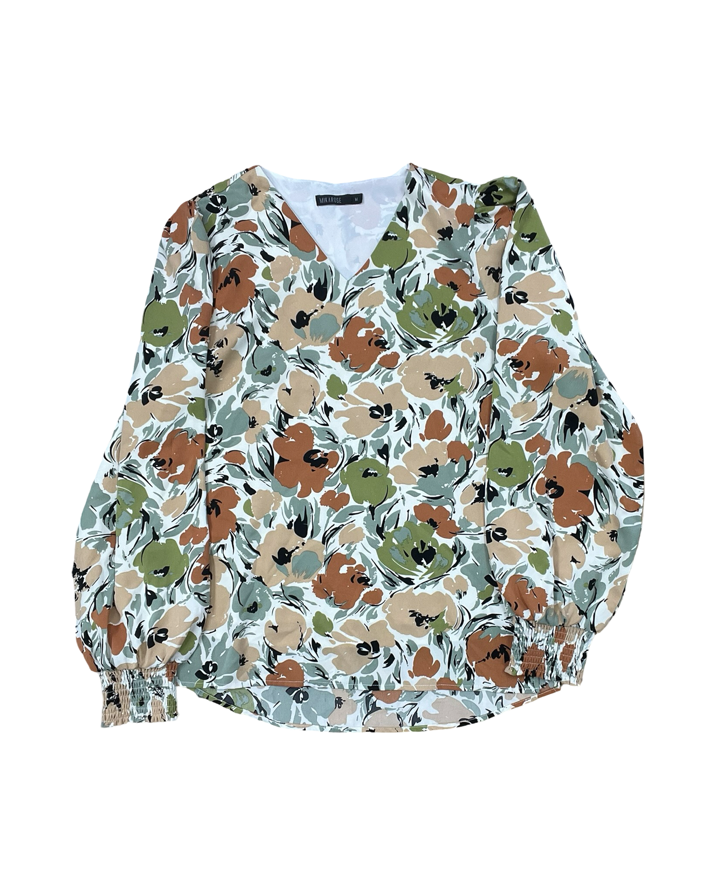 Top Ls By Clothes Mentor In Orange & Tan, Size:M