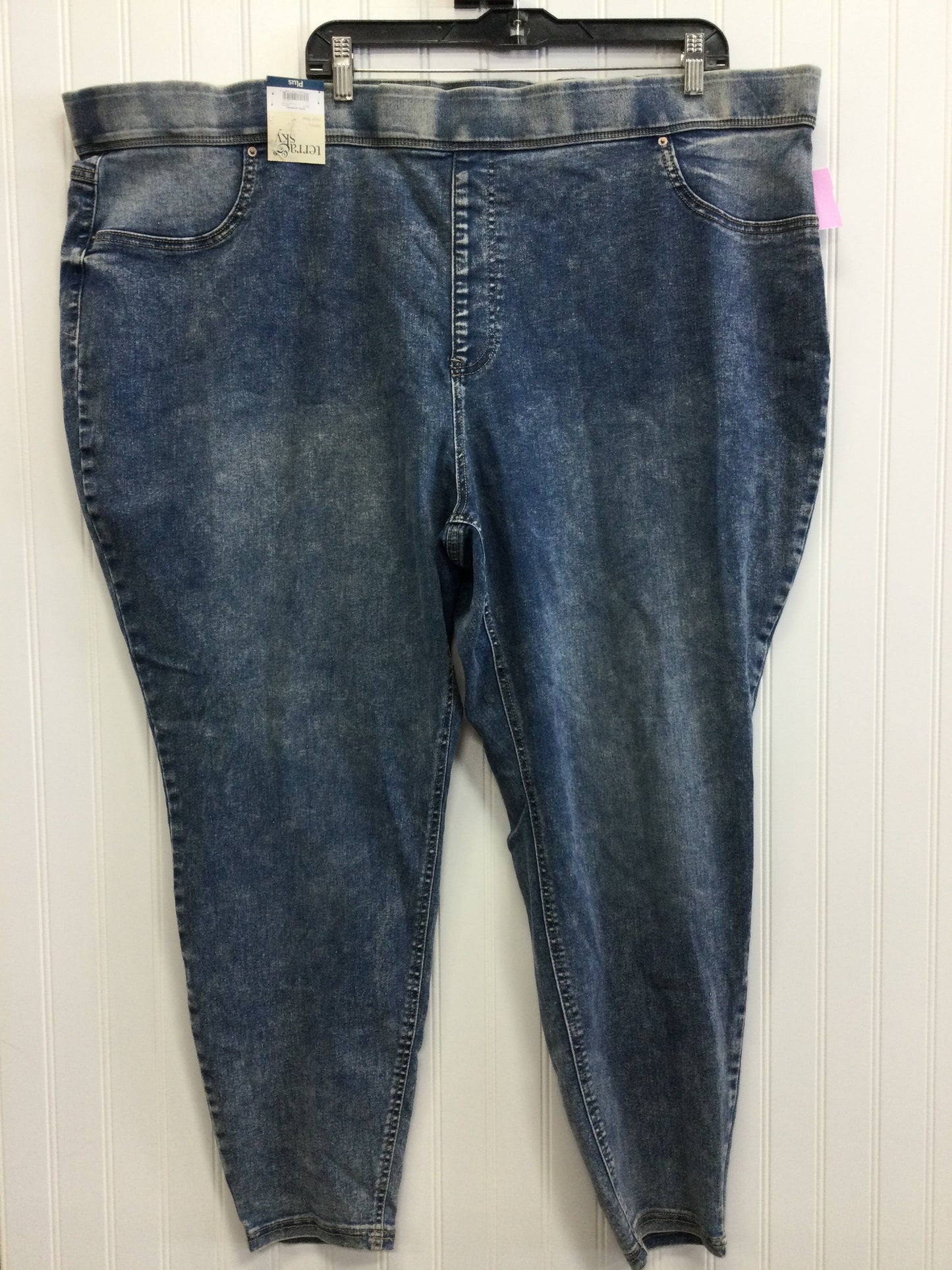 Jeans Skinny By Terra & Sky In Blue Denim, Size:28