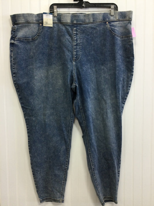 Jeans Skinny By Terra & Sky In Blue Denim, Size:28