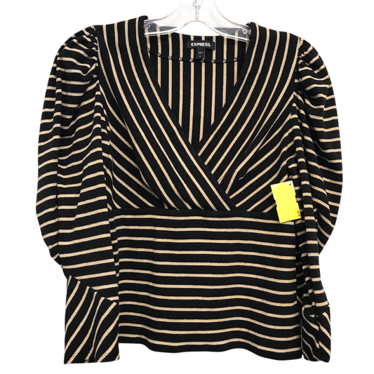 Top Ls By Express In Black & Gold, Size:M