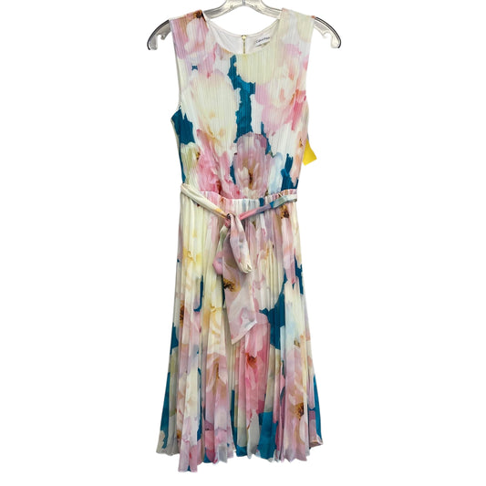 Dress Casual Midi By Calvin Klein In Floral Print, Size:S