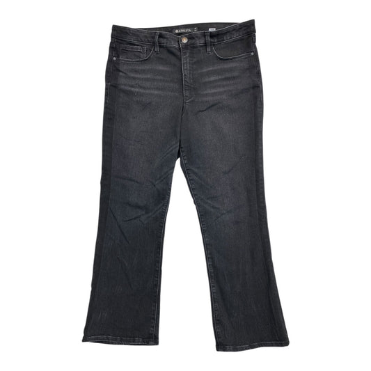 Jeans Straight By Athleta In Black Denim, Size:14