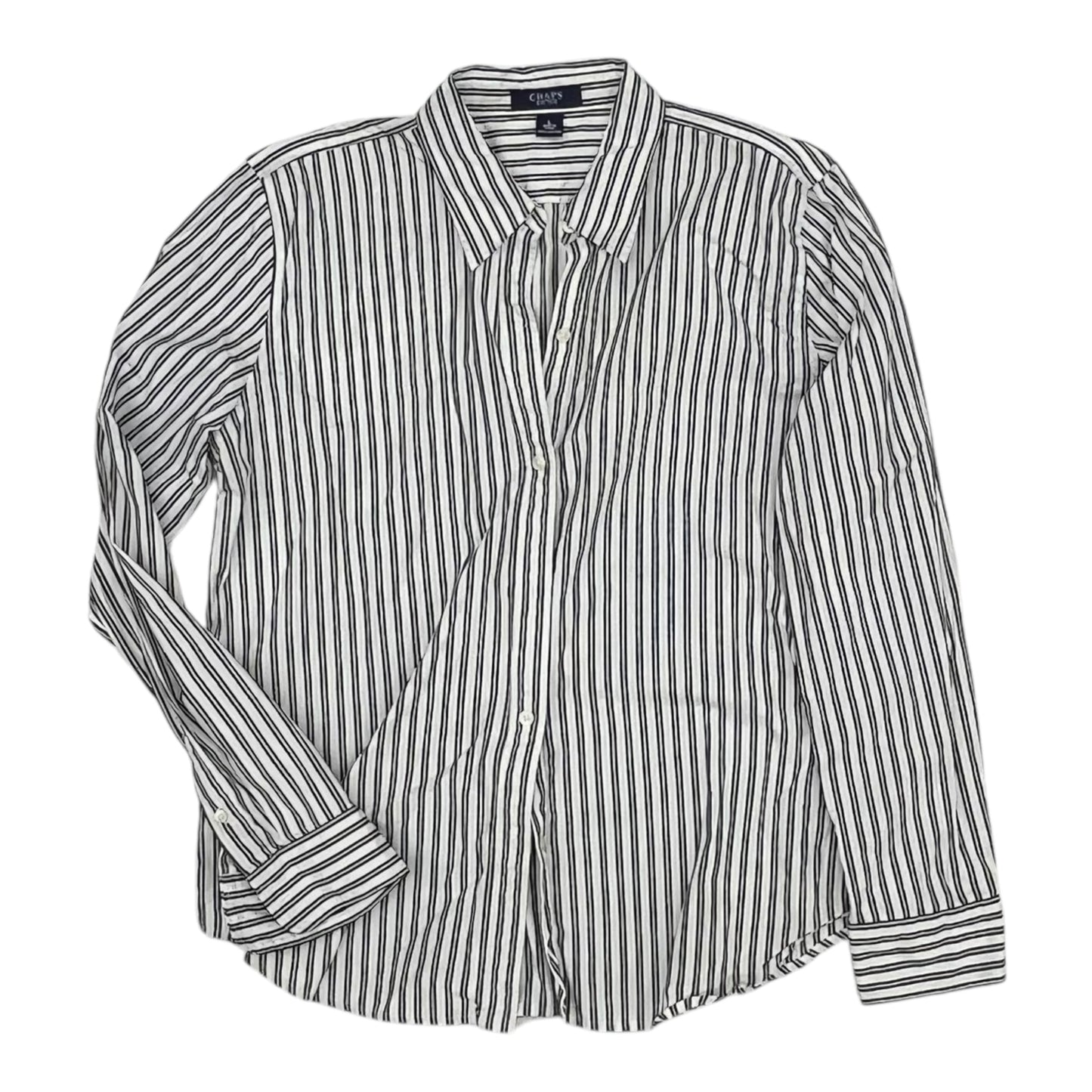 Top Ls By Chaps In Grey & White, Size:L