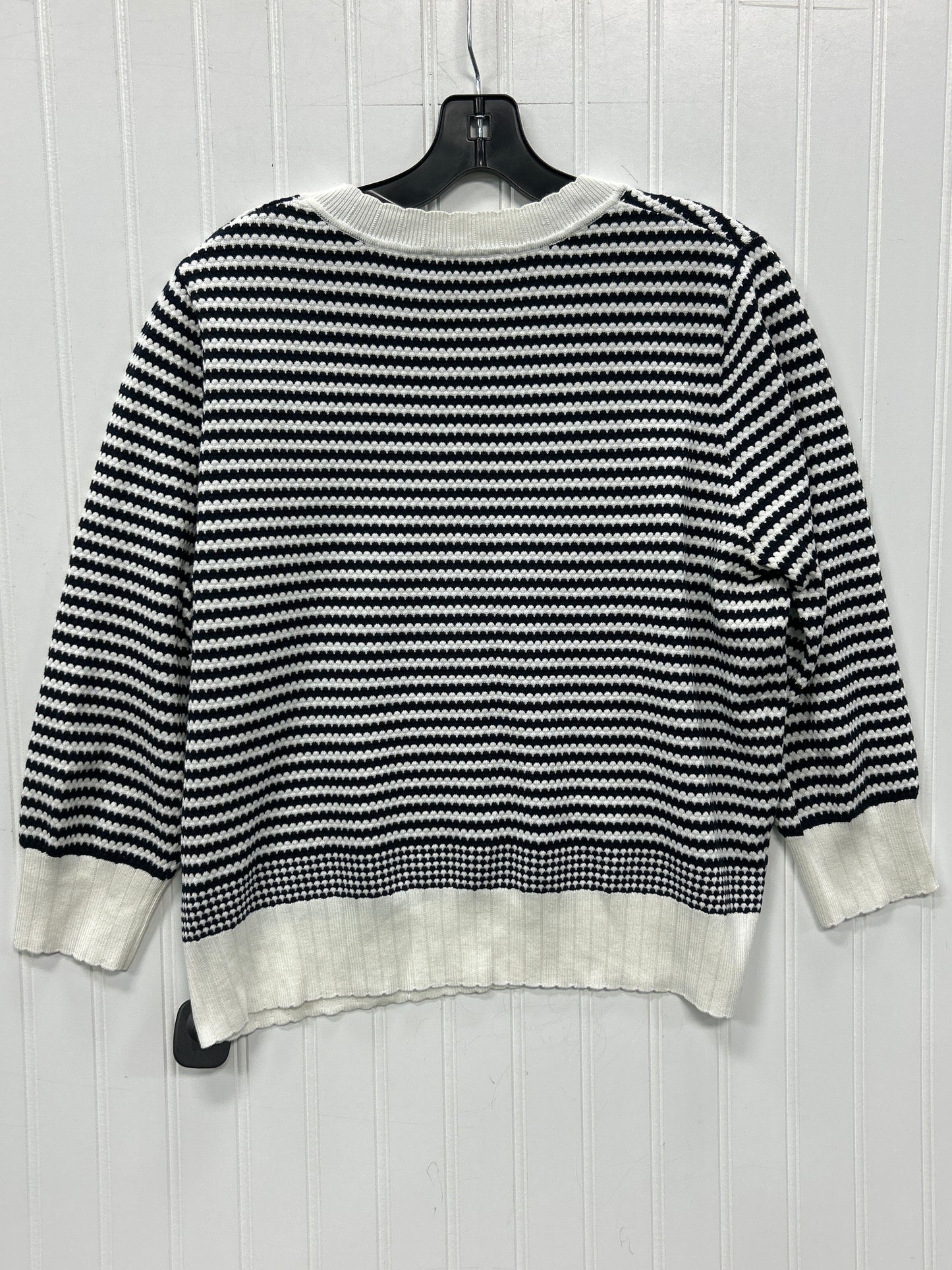 Top Ls By Adrianna Papell In Black & White, Size:L
