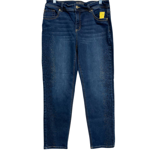 Jeans Straight By Chicos In Blue Denim, Size:8