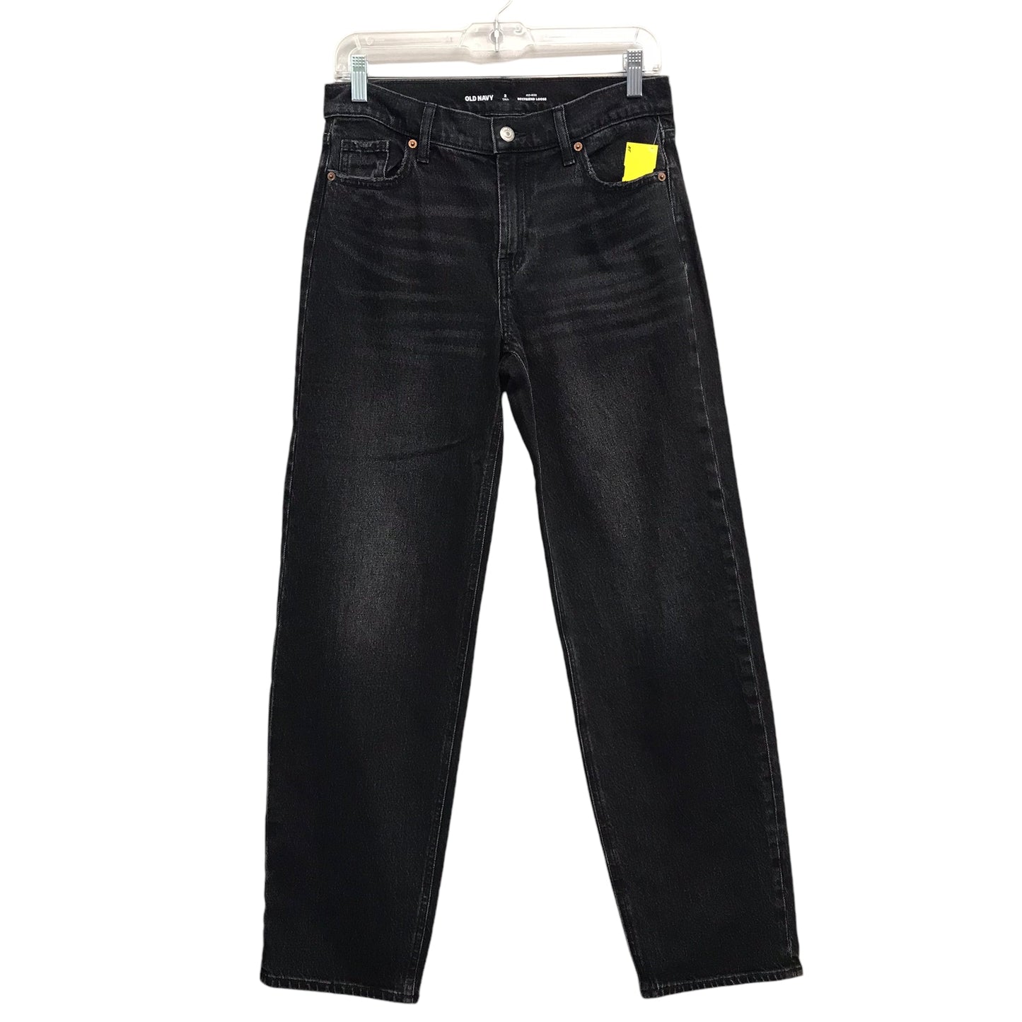 Jeans Straight By Old Navy In Black Denim, Size:2L